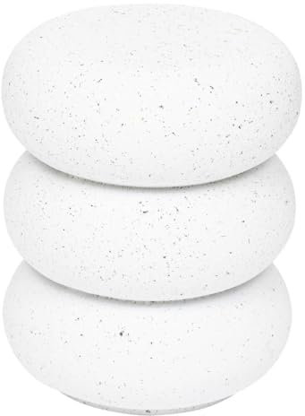 Atmosphera - Table d’appoint stoneto Blanc 43x35x35cm