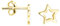 SOFIA MILANI - Damen Ohrringe 925 Silber - vergoldet/golden - Stern Ohrstecker - E2560