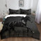 Tierisches Schwarzes Pferd Bettwäsche 135x200 cm Bettwäsche 3er Set Weich Gemütlich Feuchtigkeitstransport Schwarz Bettwäsche Set für Erwachsener Kinder Schlafzimmer