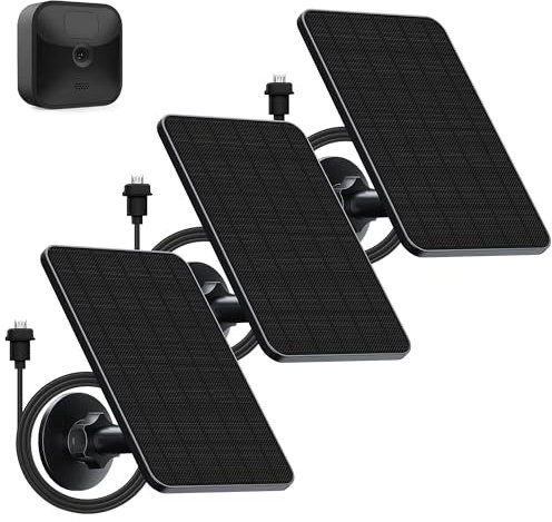 Solarpanel für Blink Kamera Outdoor,4W Blink Kamera Solarpanel Kompatibel mit Blink Outdoor,Blink XT2/XT Kamera&SimpliSafe Kamera(Nicht enthalten),IP66 Blink Outdoor(3rd Gen) mit Gummistecker(3 Pack)