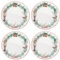 Pack of 4 Nutcracker Christmas Plates | Round Ceramic Festive Serving Dishes | Xmas Tableware Dinner Plates - 27cm