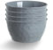 AmiCera Ceramic Bowl, Cereal Bowls Set of 4, Porcelian Soup Bowl 760ml with Hand-Hammered Finish for Serving Salad Pasta Rice Dessert, Safe for Microwave Oven Dishwasher (Bluish Grey)