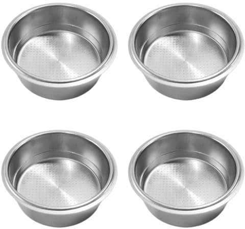 OSALADI 4 Piezas Filtro De Cafetera Filtros Para Cafetera Taza Medidora Taza De Café Helado Cafetera De Filtro Tazas Medidoras Filtros De Café Reutilizables Taza De Cafe Metal Silver