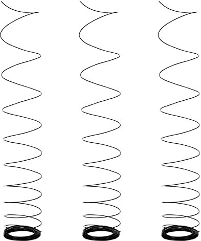 Reinscer 3X 3D Drucker Stift Filament 1,75mm PLA 10M (Schwarz PLA)