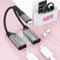 Répartiteur de câble magnétique 2 en 1 pour iPhone vers double prise audio Lightning et câble de chargement, adaptateur convertisseur d'écouteurs, prise en charge de la musique, charge, HiFi + micro