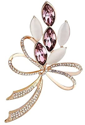 Broche de luxe for femme, accessoire de mode haut de gamme for châles, manteaux et costumes(Gray)