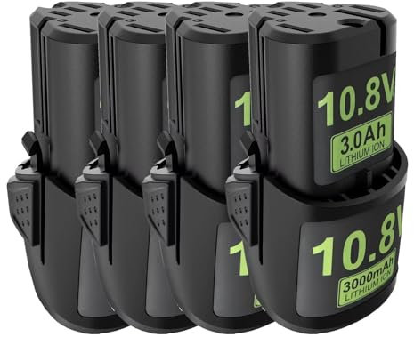 Outils électriques Batterie Li-ION Compatible avec Stihl SHA30108 Outils électriques Compatible avec STIHL 10.8V 3.0Ah Outils électriques GTA 26 /Sea 20/HSA 25/HSA 26/AS2(4pcs)