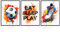 Dazzlewall 3 Stück Graffiti Fußball Wandbilder, Fußball Sneaker Bilder für Schlafzimmer Jugendzimmer Spielzimmer Deko 12x16 Zoll Ungerahmt