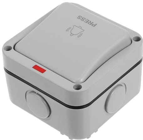 Garneck Interruptor Pulsador Prueba De Agua Para Puerta De Garaje Botón De Interruptor Exterior Pulsador De Pared Control De Acceso Para Exterior Botón De Puerta De Garaje De Montaje Pared