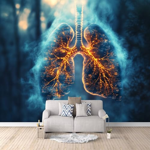 Générique papier peint 3d 250x420cm Les Poumons Qui Respirent En Ville papier peint chambre enfant Ensemble de panneaux muraux toile à l’huile, sans raccord, parfait pour couloir ou entrée EB24-6427