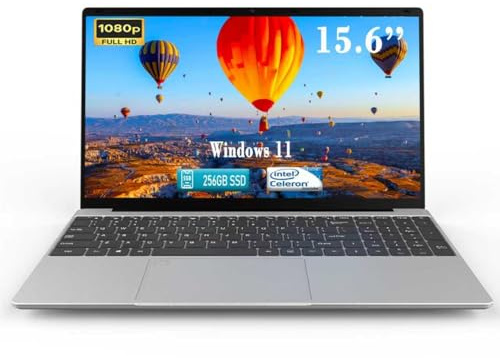 XYPLOXZ Laptop Computers,15.6 IPS 1080P Screen,N5095 Processor 4C 4T Up to 2.9Ghz 8GB RAM 256GB SSD, Laptops with Fingerprint Recognition Backlit Keyboard,WiFi, USB-C(Data),USB 3.0, Webcam, HDMI