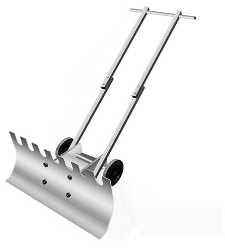 Spadar 2-hjuls snöpusher handplog, bärbar snöplog utomhus snöborttagningsverktyg (ett lager)