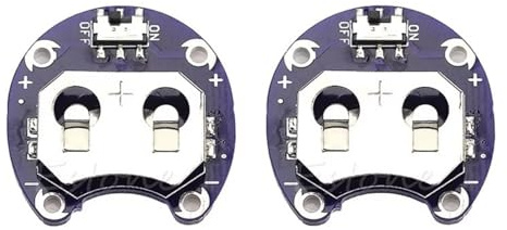 Maigridy 2 x Knopfzellen-Batteriehalter für schnellen Wechsel, geeignet für kleine Elektronik-Projektentwickler, kompatible Halterung