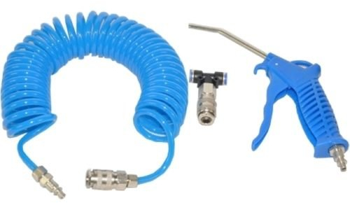 Druckluftpistole Luftpistole Ausblaspistole mit Schlauch Spiral für LKW KFZ SET