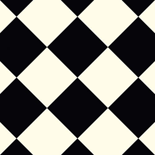 York Black and White Diamond Pattern Vinyl Flooring | Foam Backed | Bubblegum & Liquorice Range (2m x 2m)