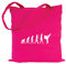 JUNIWORDS Jutebeutel - Wähle ein Motiv & Farbe - Evolution Snowboarden (Beutel: Pink, Motiv: Weiß)