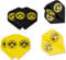 Borussia Dortmund Dartpfeil Flights - 6er Set - Dartflights + BVB 09 Aufkleber