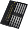 HuaLan Stainless Steel Chopsticks, Metal Alloy Chopstick, Reusable Non-Slip Design Chop Sticks, 5 Pairs Gift Set,Silver