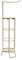 Premier Housewares Toilet Roll Holder, Iron Wire, Gold, 16 x 21 x 62 cm