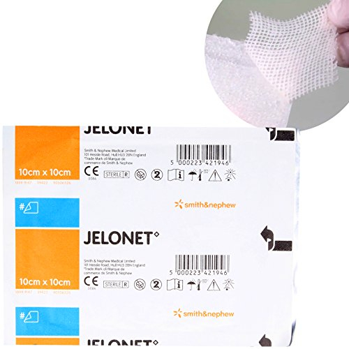 Jelonet Wundkompresse, 10 cm x 10 cm, Paraffin-Mull 2020, 50 Stück