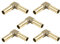 sourcing map 5Stk. Messing-Schlauchanschluss 90Grad Stecker Verbinder Widerhaken Knierohr für Luft Wasser Gas 8mm
