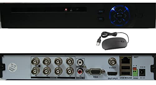RVT SECURITY DVR 1080P 8 Canali 1080N Videoregistratore Network Digital Video Recorder H.264 HDMI Email Allarme con Telecamera IP/AHD/TVI/CVI/Analogica Motion Detection