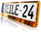 2 x Kennzeichenhalter | ORANGE | Metallic | Hochglanz | KLAVIERLACK | 520 x 110 | DHL Schnellversand