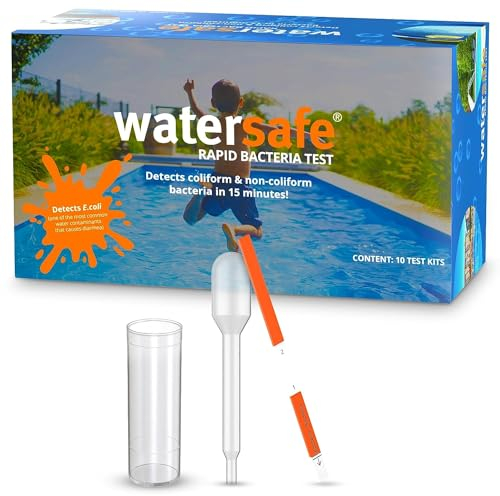 Watersafe Rapid Bakterien Test 10er-Pack Erkennt E.coli, Pseudomonas in 15 Minuten Ideal für Pool, Spa und Freizeitwasser.