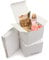 Belle Vous Karton Geschenkboxen Weiß (50 Stk) - Schachteln 12x12x9cm Pappschachteln mit Deckel - Kraftpapier Geschenk Box Zum Selber Aufbauen für Geschenke, Hochzeit, Party, Weihnachten