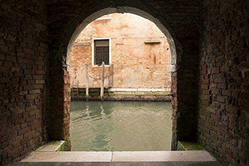 Hochwertige Fototapete - Venedig Anlegestelle (Vlies-Fototapete (Kleistertapete)) 450 x 300 cm