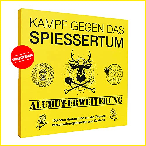 KAMPFHUMMEL Kampf gegen das Spiessertum - Aluhut Erweiterung mit 100 neuen Spielkarten. Die 2. Erweiterung des fiesen Kartenspiels.