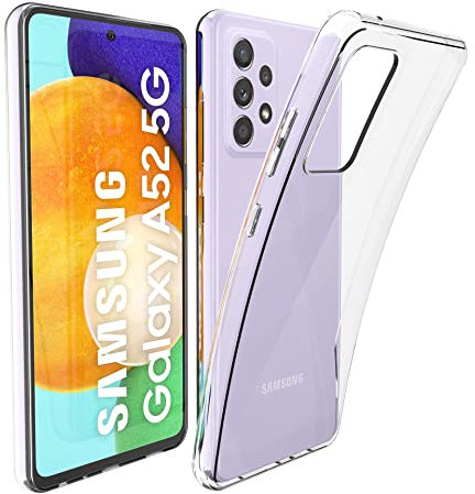 N NEWTOP Custodia Cover Compatibile con Samsung Galaxy A52 4G / A52 5G / A52S 5G, Morbido TPU Clear Gel Silicone Anti Graffio Trasparente Slim Sottile Flessibile Case Posteriore Protettiva