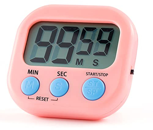 Minuteur de Cuisine magnétique avec Grand écran LCD, minuteries pour la Cuisson, l'étude, Alarme puissante et Compte à rebours