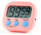 Temporizador de Cocina Digital con Pantalla LCD Grande, Cronometro Mesa,Reloj Temporizador Cocina Digital con Alarma Fuerte (Rosado)