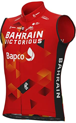 SGCIKER 2022 World Tour pro Team Bahrain windbreaker Gilet coupe-vent vêtements pour homme,vtt windstopper cyclisme vest (L)