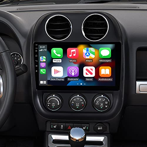 ACAVICA 10.1 Pollici Android 11 Autoradio per Jeep Compass 2010-2016 Touchscreen Tablet Schermo Lettore Multimediale con Wireless Carplay Android Auto Bluetooth FM