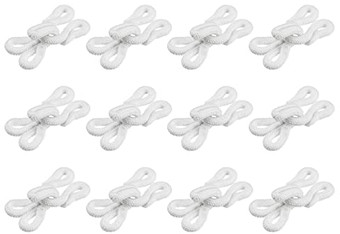 QUARKZMAN 20Stk. Messing Nähen Haken und Augen Verschluss, 19mm bedeckt unsichtbar Nähen Zubehör für Büstenhalter Rock Kleidung Reparatur Hosen DIY Handwerk, Weiß