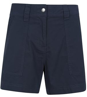 Mountain Warehouse Coast Womens Shorty Shorts - Lightweight Ladies Pants, Breathable, Pockets, Stretchable Trousers - for Spring Summer, Travelling & Oudoors Navy (Short) Women's Size 20
