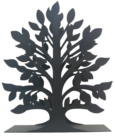 Portatovaglioli da Tavolo, Porta Salviette Cucina, in Metallo Decoro Albero Foglia, Casa Bar Pizzeria (ALBERO 5)