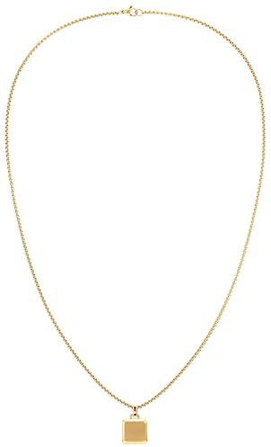 Tommy Hilfiger Jewelry Halskette für Herren in Silber oder Gelbgold mit einem Quadratischen Anhänger