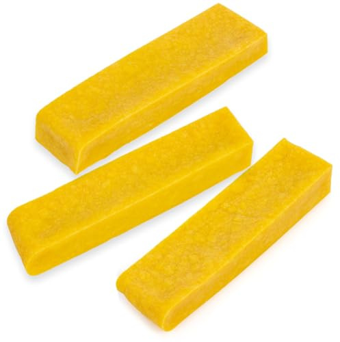 Larsson | 3er Set Yaky Kaukäse Kurkuma Hunde Kaustange Hundeknochen - Größe L, 3 x 80-100 g fettarmer Hundekausnack