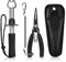 supregear Set di Pinze da Pesca, Dispositivo di Rimozione dell'amo da Pesca in Acciaio Inossidabile Taglierine per Lenze da Pesca Multifunzione con Fodero e Strumento da Pesca con Cordino a Spirale