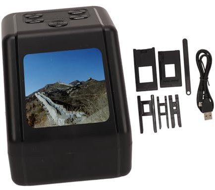 Filmscanner, 5,1 cm (2 Zoll) Bildschirmdiascanner 135, 126, 110, 8 mm Negativscanner, wandelt Dias in 12 MP JPG Digitalfotos um, Standard