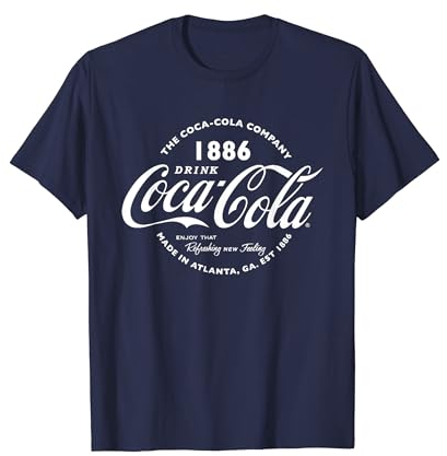 Coca Cola Logo rétro Texte blanc T-Shirt