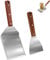 Kureny Juego de espátula profesional para parrilla,Espátula de acero inoxidable y espátula,ideal para parrilla de barbacoa y plancha de parte superior plana,accesorios barbacoa