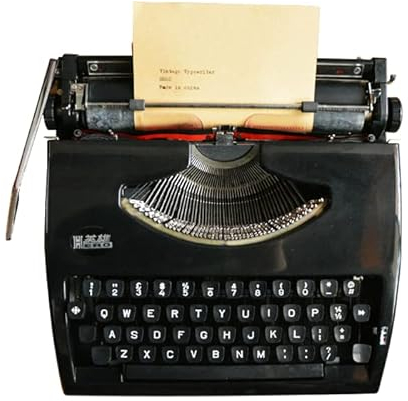 FUYAO Altmodische traditionelle tragbare manuelle Schreibmaschine, Vintage-Schreibmaschine für einen nostalgischen Fluss – manuelle Schreibmaschine tragbar