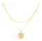 GIFT4U Buchstaben Kette Damen,18K Gold Vergoldet Geschichtete Halskette mit Buchstaben Damen Gold Kette mit Herz Anhänger Initiale Namenskette Schmuck Geschenke für Frauen G