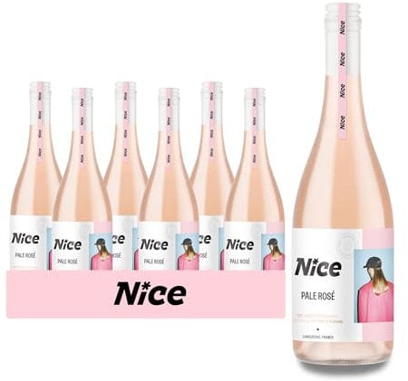 NICE Pale Rosé, French Wine in a Bottle, Dry, Pale, French Rosé from Languedoc, Hint of Strawberry, 6 x 75cl Bottled Wine