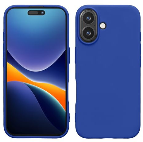 kwmobile Hülle kompatibel mit Apple iPhone 16 Hülle - weiches TPU Silikon Case - Cover geeignet für kabelloses Laden - Baltik Blau
