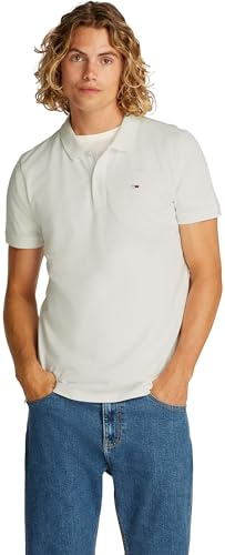 Tommy Jeans Herren Poloshirt Kurzarm Slim Placket Slim Fit
